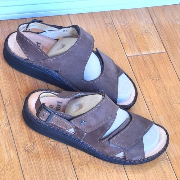 Finn Comfort Other - Finn Comfort Toro-Soft Men's 9 Oxide Brown Leather Sandals Adjustable Straps 42